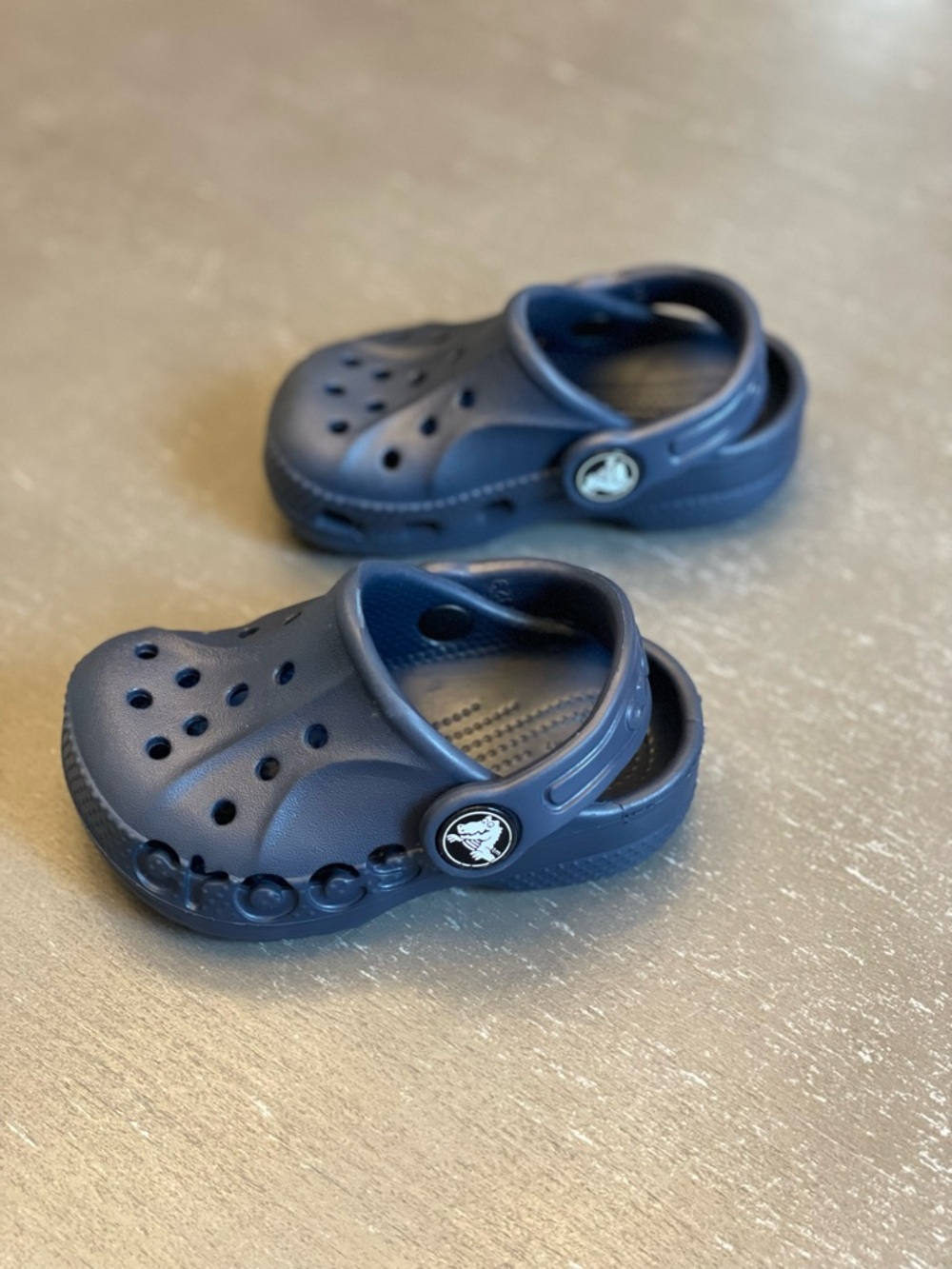 CROCS Kids Navy Blue Classic Clog Sandals